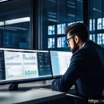 Home 20 해킹 당한 계정 복구 절차 - A detailed digital illustration of a cybersecurity expert monitoring suspicious account activity on ...